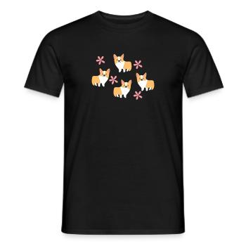 Corgi - Corgi T-Shirt - Familie - Team - Geschenk - Männer T-Shirt - Schwarz - Vorne - AI Model Male 178 light (178cm)