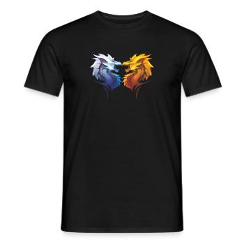 Drache Drachen Fantasy Geschenk Monster Kreatur - Männer T-Shirt - Schwarz - Vorne - AI Model Male 178 light (178cm)