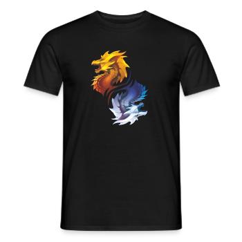 Drache Drachen Fantasy Geschenk Monster Kreatur - Männer T-Shirt - Schwarz - Vorne - AI Model Male 178 light (178cm)
