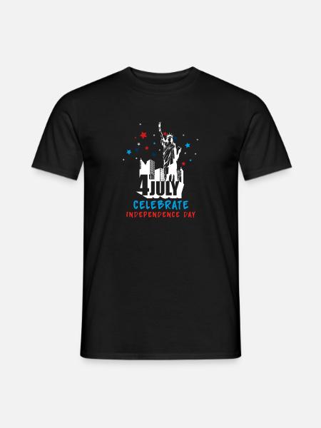 4 Juli - Männer T-Shirt - Schwarz