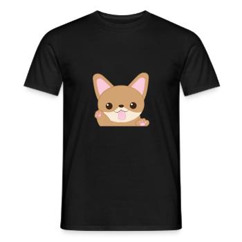 Chihuahua - Chihuahuas - Pattes - Mignon - T-shirt homme - noir - Devant - AI Model Male 178 light (178cm)