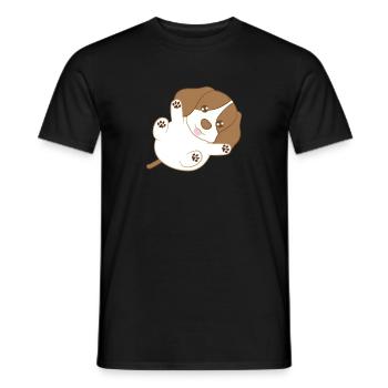 Beagle - Beagles - Pattes - Chiot - T-shirt homme - noir - Devant - AI Model Male 178 light (178cm)