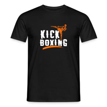 Kickboxen - Männer T-Shirt - Schwarz - Vorne - AI Model Male 178 light (178cm)