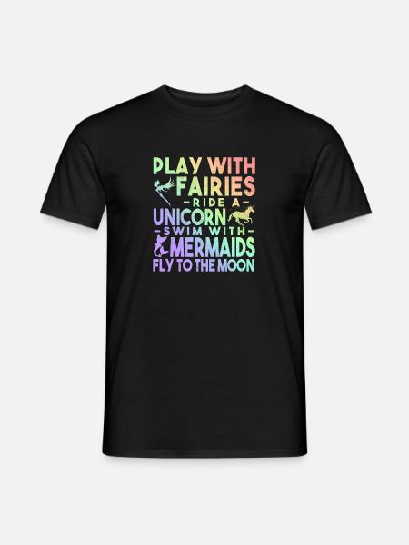 jouer avec des fées - T-shirt homme - noir