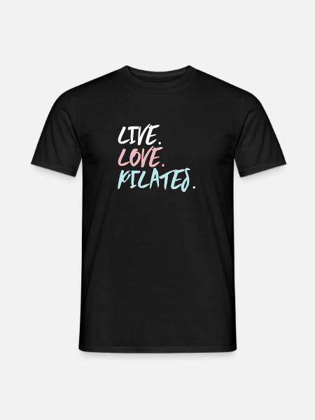 vivre l'amour pilates - T-shirt homme - noir
