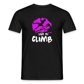 Climb - Men's T-Shirt - black - Front - AI Model Male 178 light (178cm)