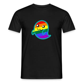Cute LGBTQ Gaysper Kawaii Lesbian Gay Gift - Men's T-Shirt - black - Front - AI Model Male 178 light (178cm)