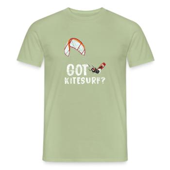 Kitesurfen - Männer T-Shirt - Sage - Vorne - AI Model Male 178 light (178cm)