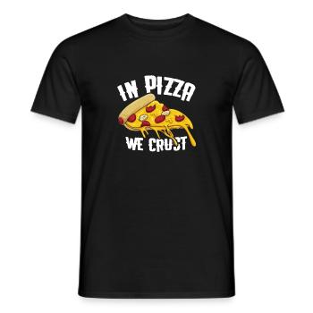 pizza - T-shirt homme - noir - Devant - AI Model Male 178 light (178cm)