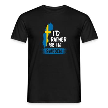 Schweden - Männer T-Shirt - Schwarz - Vorne - AI Model Male 178 light (178cm)