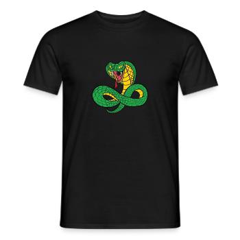 Cobra Snake Glasses Serpent Comic Attack - Men's T-Shirt - black - Front - AI Model Male 178 light (178cm)