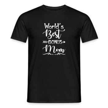 Meilleur bonus mondial maman jamais mignon belle-mère cadeau T Shir - T-shirt homme - noir - Devant - AI Model Male 178 light (178cm)