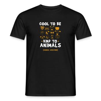 animal welfare - Men's T-Shirt - black - Front - AI Model Male 178 light (178cm)