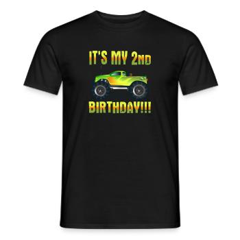 2ème anniversaire - T-shirt homme - noir - Devant - AI Model Male 178 light (178cm)