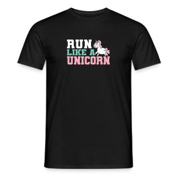 Un cadeau de course jogging coureur jogging licorne - T-shirt homme - noir - Devant - AI Model Male 178 light (178cm)