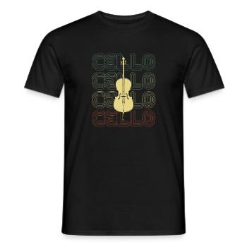 violoncelle - T-shirt homme - noir - Devant - AI Model Male 178 light (178cm)
