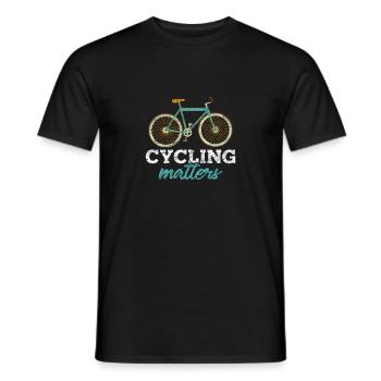 To go biking - Men's T-Shirt - black - Front - AI Model Male 178 light (178cm)