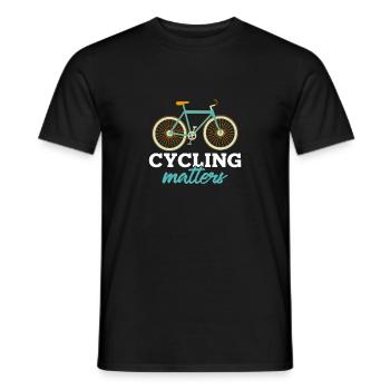 To go biking - Men's T-Shirt - black - Front - AI Model Male 178 light (178cm)