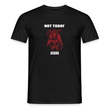 Diable cornes jésus foi dieu aujourd'hui cadeau - T-shirt homme - noir - Devant - AI Model Male 178 light (178cm)