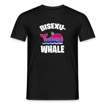 Bisexuwhale baleine bisexuelle baleine bisexuwal - T-shirt homme - noir - Devant - AI Model Male 178 light (178cm)
