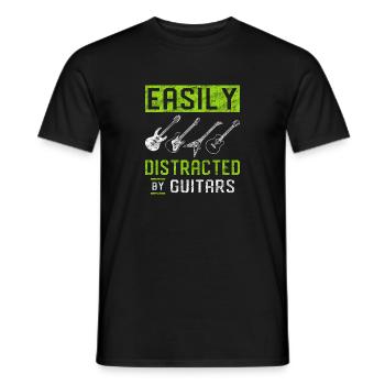 Gitarre - Männer T-Shirt - Schwarz - Vorne - AI Model Male 178 light (178cm)