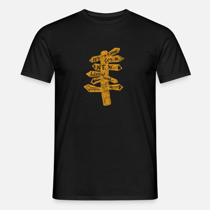 Reise - Männer T-Shirt - Schwarz