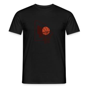 Panier balle balle coup de match jeu équipe cadeau - T-shirt homme - noir - Devant - AI Model Male 178 light (178cm)