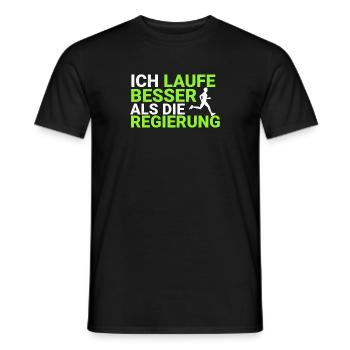 Joggen Laufen Läufer Marathon Spruch Meme Geschenk - Männer T-Shirt - Schwarz - Vorne - AI Model Male 178 light (178cm)