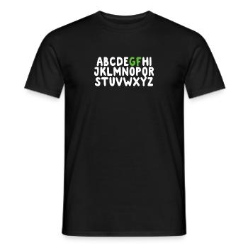 Gluten free A-Z - Men's T-Shirt - black - Front - AI Model Male 178 light (178cm)