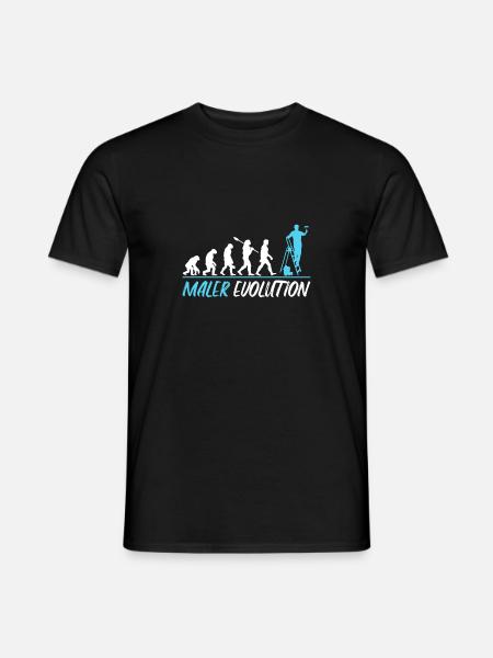 Maler Evolution T shirt Geschenk - Männer T-Shirt - Schwarz