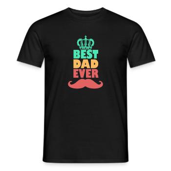 Keep Calm's Best Dad Ever T-Shirt - Father's Day - Men's T-Shirt - black - Front - AI Model Male 178 light (178cm)