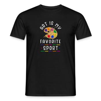 Künstler - Männer T-Shirt - Schwarz - Vorne - AI Model Male 178 light (178cm)