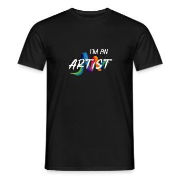 Künstler - Männer T-Shirt - Schwarz - Vorne - AI Model Male 178 light (178cm)