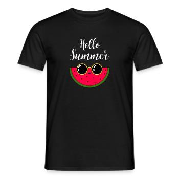 Bonjour la pastèque d'été - T-shirt homme - noir - Devant - AI Model Male 178 light (178cm)