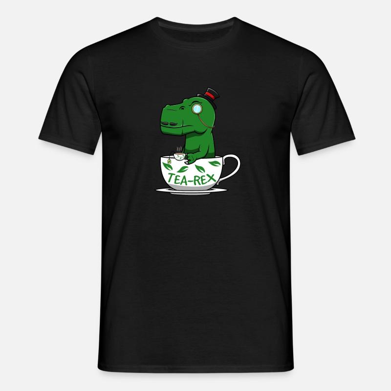 Tea Rex - Männer T-Shirt - Schwarz