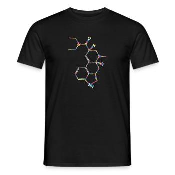 LSD Strukturformel Acid Molekül Albert Hofmann - Männer T-Shirt - Schwarz - Vorne - AI Model Male 178 light (178cm)