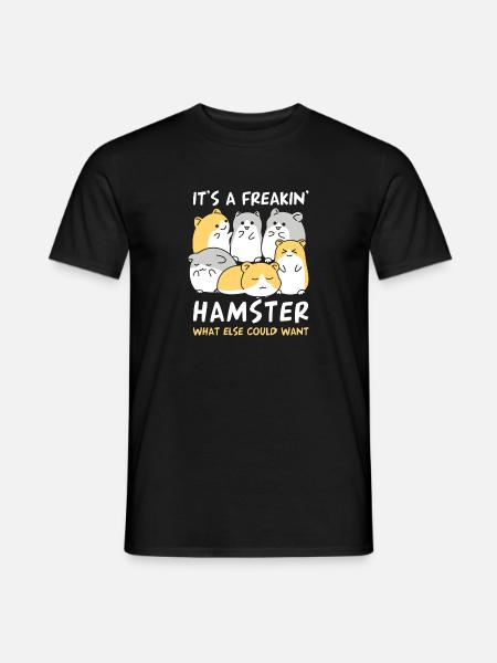 Hamster - Männer T-Shirt - Schwarz