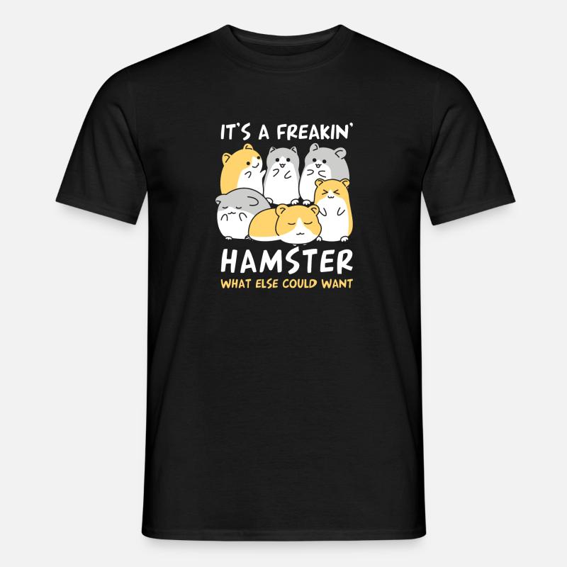 Hamster - Männer T-Shirt - Schwarz