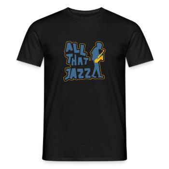 Saxophon - Männer T-Shirt - Schwarz - Vorne - AI Model Male 178 light (178cm)