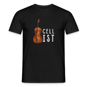 violoncelle - T-shirt homme - noir - Devant - AI Model Male 178 light (178cm)