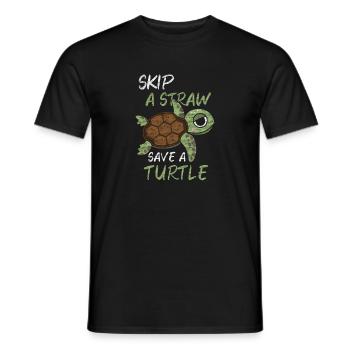 Schildkröte - Männer T-Shirt - Schwarz - Vorne - AI Model Male 178 light (178cm)