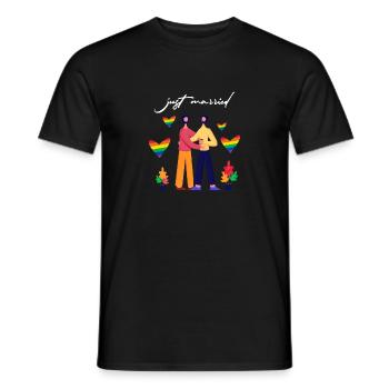 Gay marriage - Men's T-Shirt - black - Front - AI Model Male 178 light (178cm)