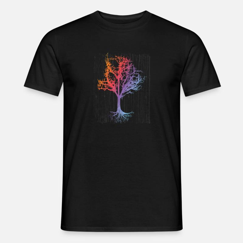 Rainbow Tree / Rainbow Tree - Men’s T-shirt - black