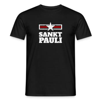 St Pauli Sankt Hamburg Vintage Retro Geschenk - Männer T-Shirt - Schwarz - Vorne - AI Model Male 178 light (178cm)