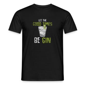 gin - Men's T-Shirt - black - Front - AI Model Male 178 light (178cm)