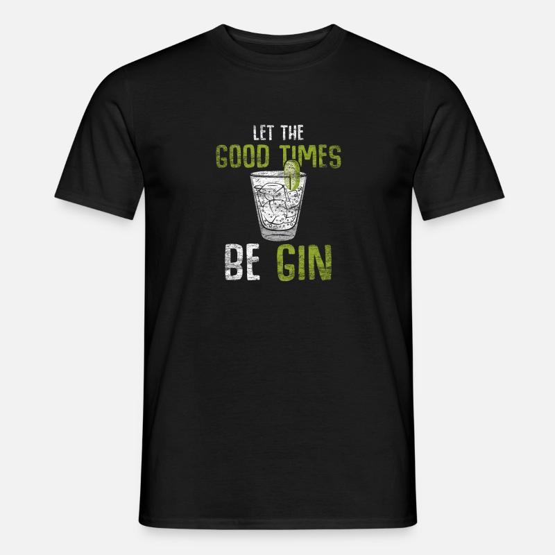 Gin - Männer T-Shirt - Schwarz