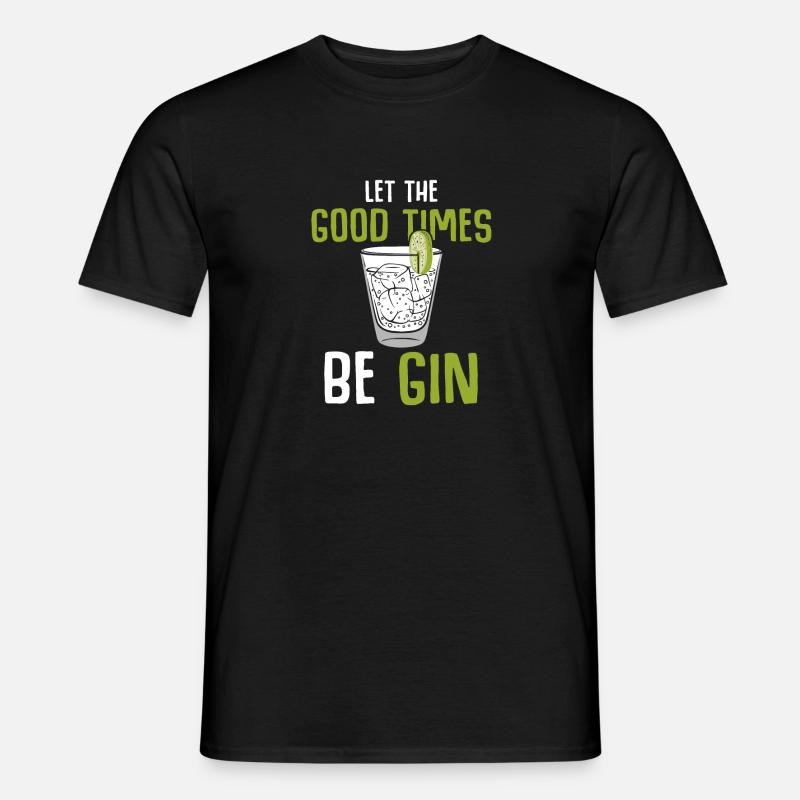 Gin - Männer T-Shirt - Schwarz
