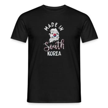 South Korea - Men's T-Shirt - black - Front - AI Model Male 178 light (178cm)