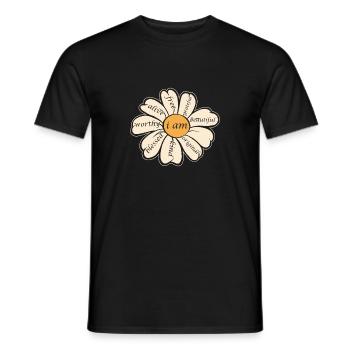 Motivational Positive Affirmation I AM Daisy - Männer T-Shirt - Schwarz - Vorne - AI Model Male 178 light (178cm)