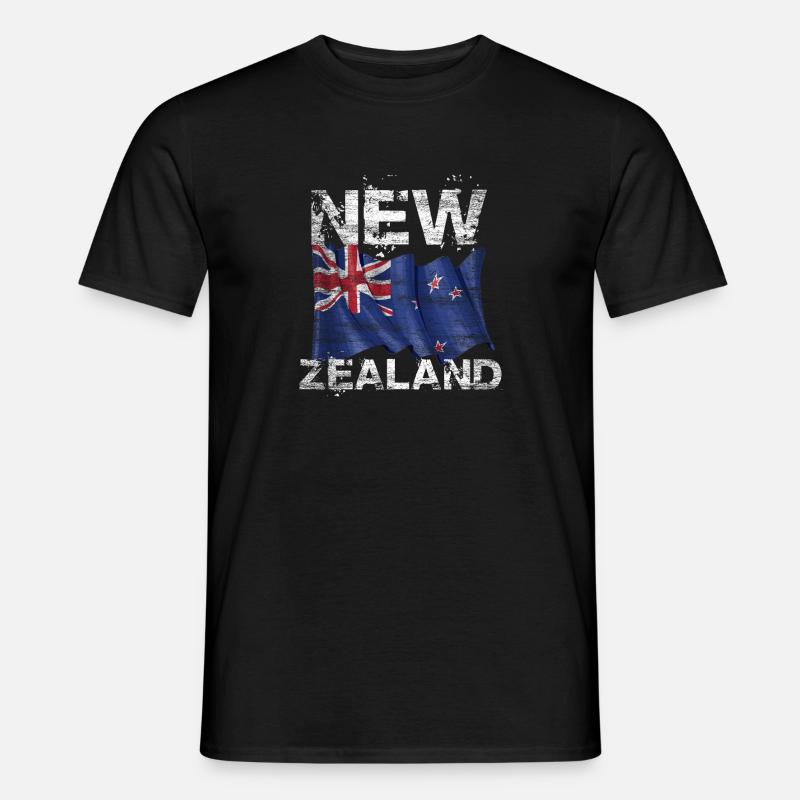Neuseeland - Männer T-Shirt - Schwarz